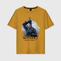 Футболка оверсайз женская The Witcher 3, цвет: горчичный