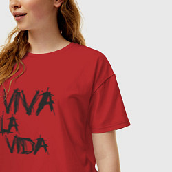 Футболка оверсайз женская Viva La Vida, цвет: красный — фото 2