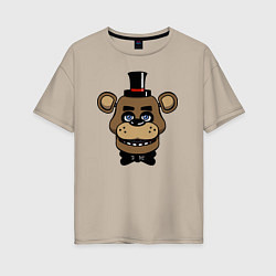 Футболка оверсайз женская Freddy FNAF, цвет: миндальный