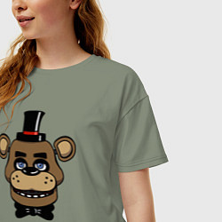 Футболка оверсайз женская Freddy FNAF, цвет: авокадо — фото 2