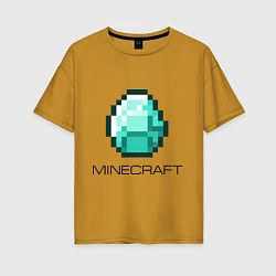 Женская футболка оверсайз Minecraft Diamond