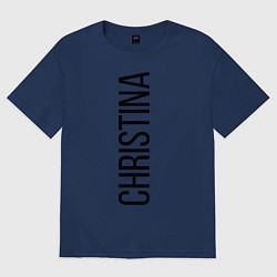 Футболка оверсайз женская Кристина, цвет: тёмно-синий