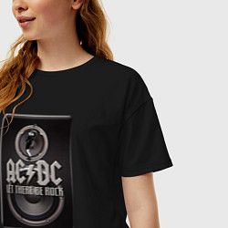 Футболка оверсайз женская AC/DC: Let there be rock, цвет: черный — фото 2