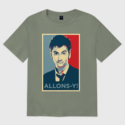 Футболка оверсайз женская Allons-y Poster, цвет: авокадо
