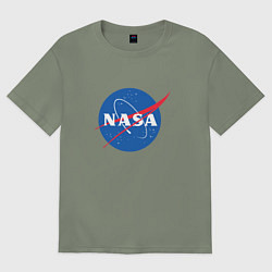 Футболка оверсайз женская NASA: Logo, цвет: авокадо