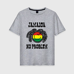 Женская футболка оверсайз Jamaica: No problem