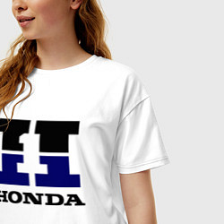 Футболка оверсайз женская Honda, цвет: белый — фото 2