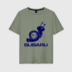 Женская футболка оверсайз Subaru