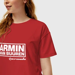 Футболка оверсайз женская Armin van Buuren, цвет: красный — фото 2
