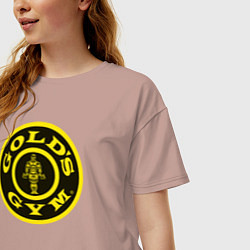 Футболка оверсайз женская Gold's Gym, цвет: пыльно-розовый — фото 2