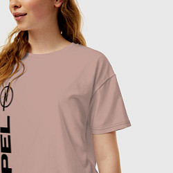 Футболка оверсайз женская OPEL, цвет: пыльно-розовый — фото 2