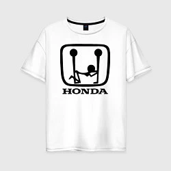 Футболка оверсайз женская Honda Logo Sexy, цвет: белый