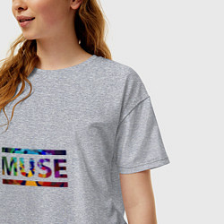Футболка оверсайз женская Muse Colour, цвет: меланж — фото 2