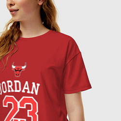 Футболка оверсайз женская Jordan 23, цвет: красный — фото 2
