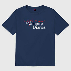 Футболка оверсайз женская The Vampire Diaries, цвет: тёмно-синий