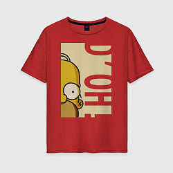 Женская футболка оверсайз Homer Doh!
