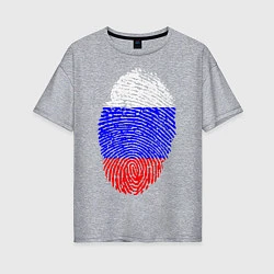Женская футболка оверсайз Отпечаток России