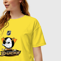 Футболка оверсайз женская NHL: Anaheim Ducks, цвет: желтый — фото 2