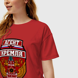Футболка оверсайз женская Агент Кремля, цвет: красный — фото 2