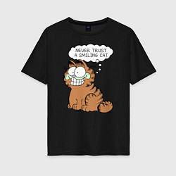 Женская футболка оверсайз Garfield: Smiling Cat