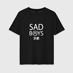 Футболка оверсайз женская SAD BOYS, цвет: черный