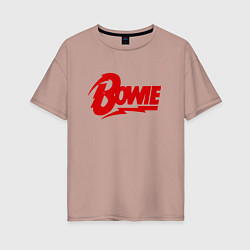 Женская футболка оверсайз Bowie Logo