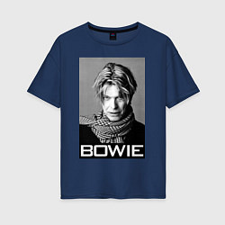 Футболка оверсайз женская Bowie Legend, цвет: тёмно-синий