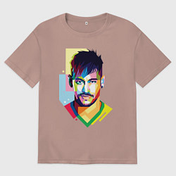 Футболка оверсайз женская Neymar: fun-art, цвет: пыльно-розовый