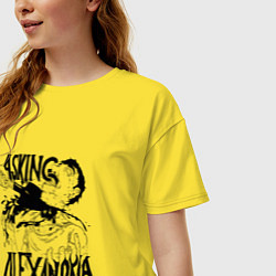 Футболка оверсайз женская Asking Alexandria Devil, цвет: желтый — фото 2