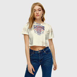 Футболка 3D укороченная женская Team t-shirt 21, цвет: 3D-принт — фото 2