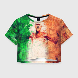 Футболка 3D укороченная женская Conor McGregor: Ireland, цвет: 3D-принт