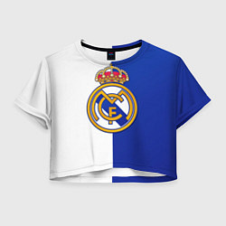 Футболка 3D укороченная женская Real Madrid, цвет: 3D-принт