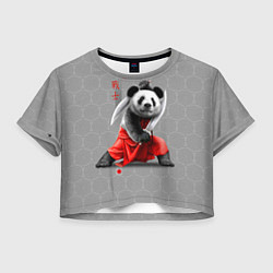 Футболка 3D укороченная женская Master Panda, цвет: 3D-принт