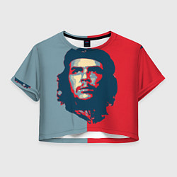 Футболка 3D укороченная женская Che Guevara, цвет: 3D-принт