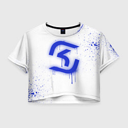 Футболка 3D укороченная женская SK Gaming: White collection, цвет: 3D-принт