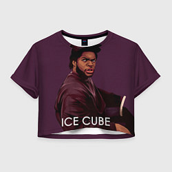 Футболка 3D укороченная женская Ice Cube: LA, цвет: 3D-принт