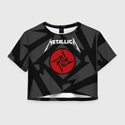 Футболка 3D укороченная женская Metallica Star, цвет: 3D-принт