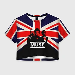 Футболка 3D укороченная женская Muse UK, цвет: 3D-принт