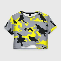 Женский топ Yellow & Grey Camouflage