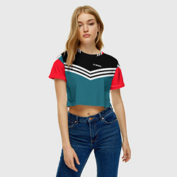 Футболка 3D укороченная женская Firm 90s: Arrows Style, цвет: 3D-принт — фото 2