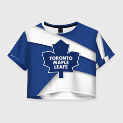 Футболка 3D укороченная женская Toronto Maple Leafs, цвет: 3D-принт