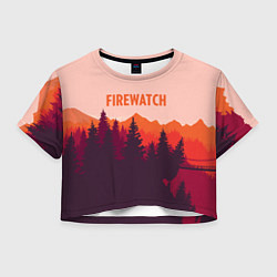 Футболка 3D укороченная женская Firewatch: Orange Style, цвет: 3D-принт