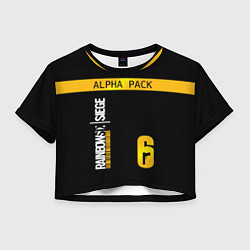Футболка 3D укороченная женская Rainbow Six Siege: Alpha Pack, цвет: 3D-принт