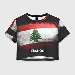Футболка 3D укороченная женская Lebanon Style, цвет: 3D-принт