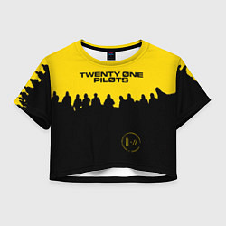 Футболка 3D укороченная женская TOP: TRENCH, цвет: 3D-принт