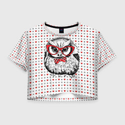 Женский топ Мудрая сова в очках