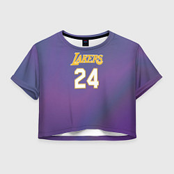 Футболка 3D укороченная женская Los Angeles Lakers Kobe Brya, цвет: 3D-принт