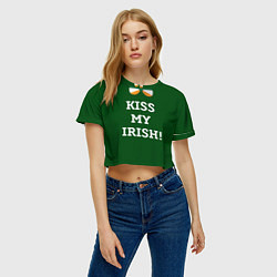 Футболка 3D укороченная женская Kiss my Irish, цвет: 3D-принт — фото 2