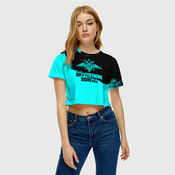 Футболка 3D укороченная женская Внутренние Войска, цвет: 3D-принт — фото 2