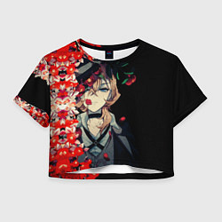 Футболка 3D укороченная женская Великий из бродячих псов, цвет: 3D-принт